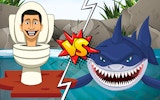 Hungry Shark vs. Skibidi Jump Challenge Online Game